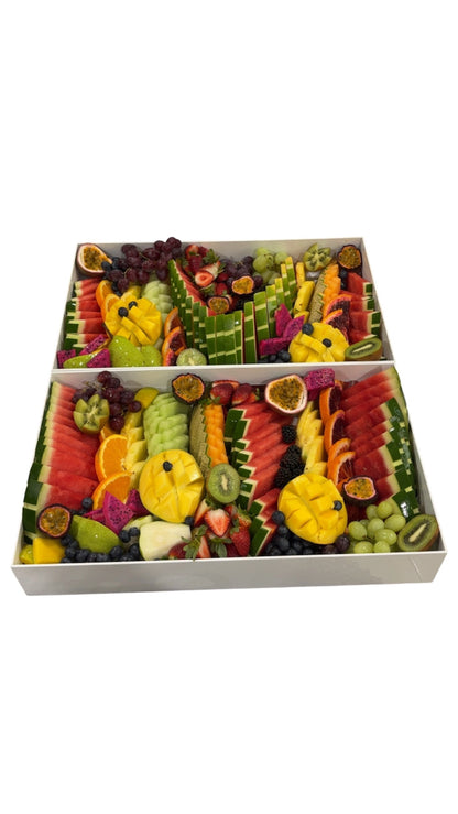 White fruit tray
