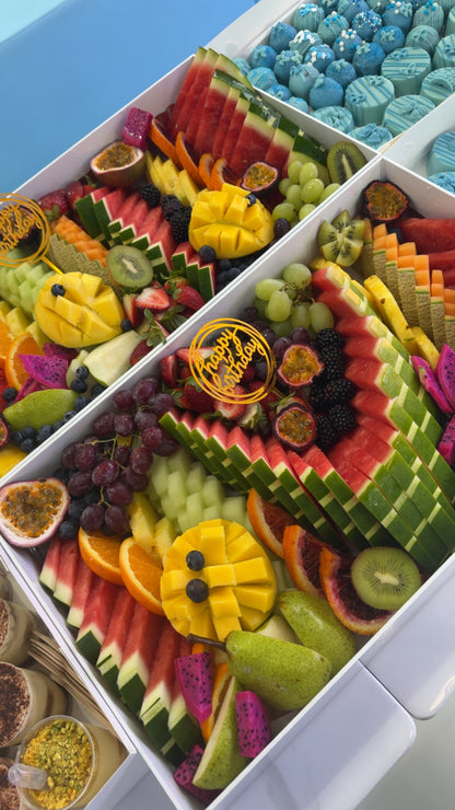 White fruit tray