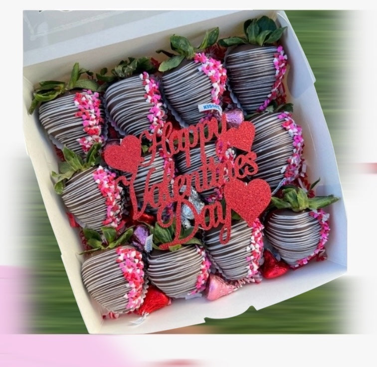 Strawberry coated chocolate