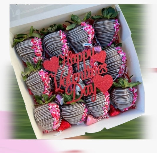 Strawberry coated chocolate