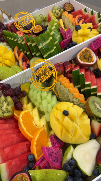White fruit tray
